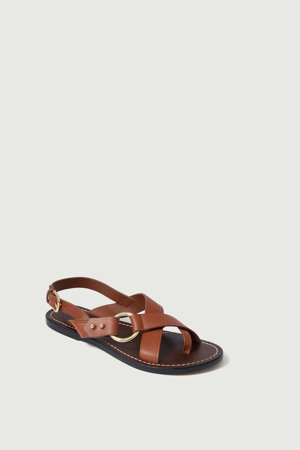 Sandales Florence - Cognac - Cuir - Femme vue 3