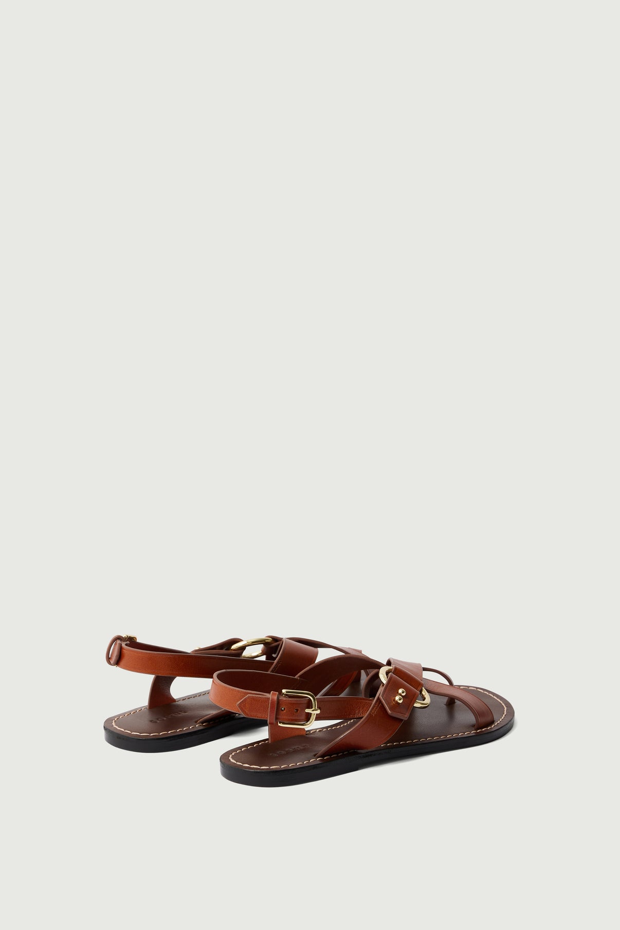 Sandales Florence - Cognac - Cuir - Femme vue 5