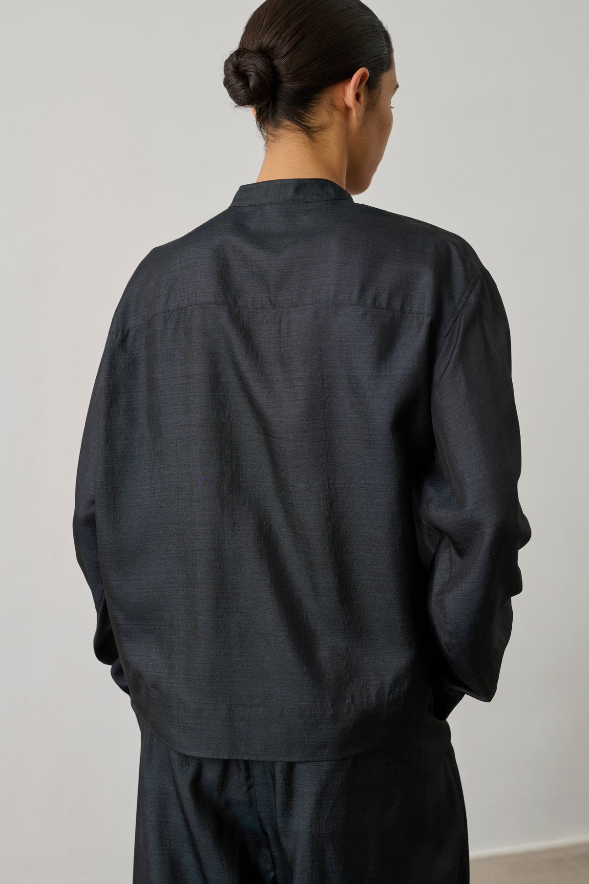 Blouse Hampton - Noir - Soie - Femme vue 3