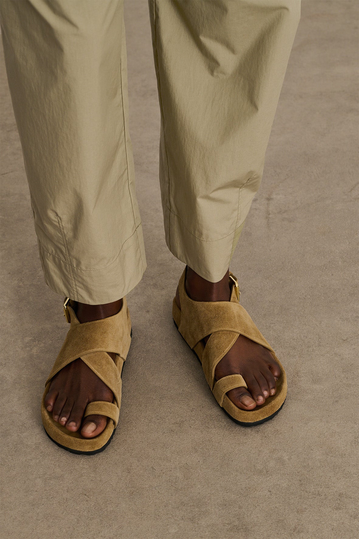 Sandales Domani - Miel - Cuir - Femme vue 2