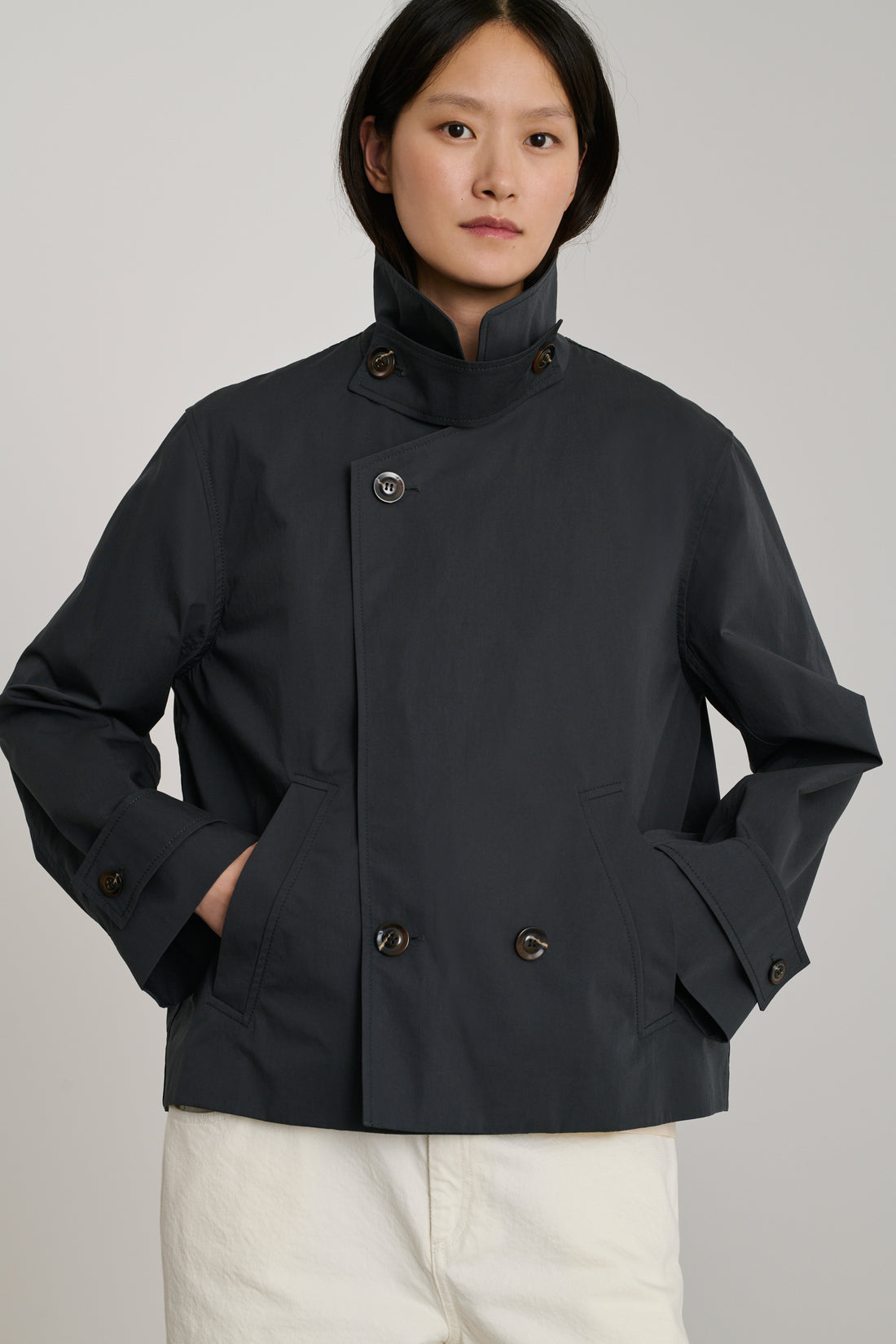 Manteau Donovan - Gris Anthracite - Coton - Femme