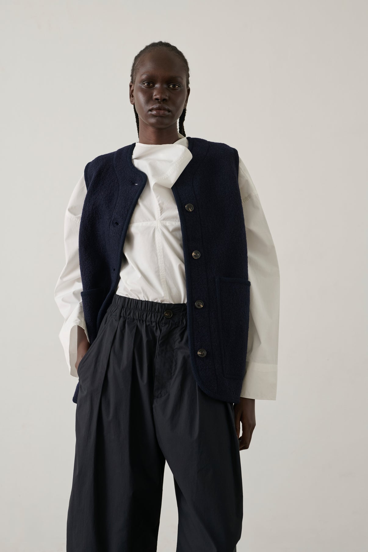 Veste Chicago - Navy - Laine - Femme vue 2